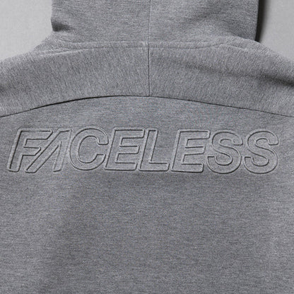 【FACELESS】Embossing print zip hoodie