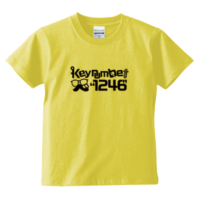 "1246"Tシャツ文字黒（キッズTシャツ）