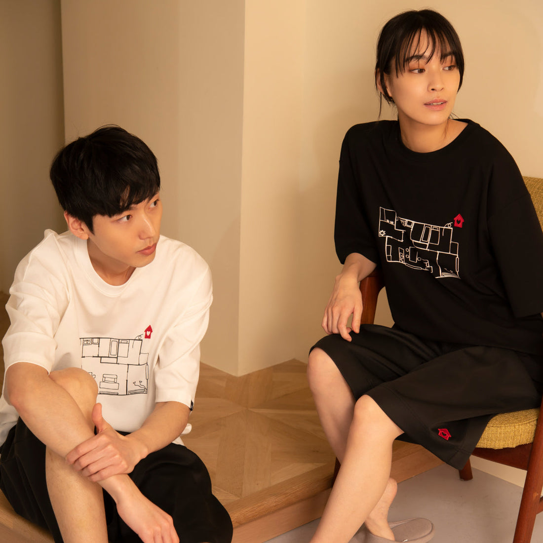 【House Love】Floor plan T-Shirts