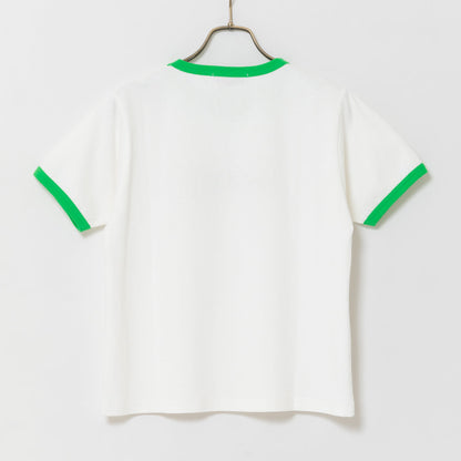 【Poika】フラワー刺繍ロゴTシャツ