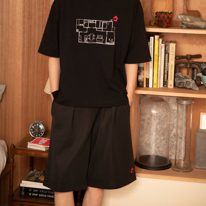 【House Love】Wide Half Pants