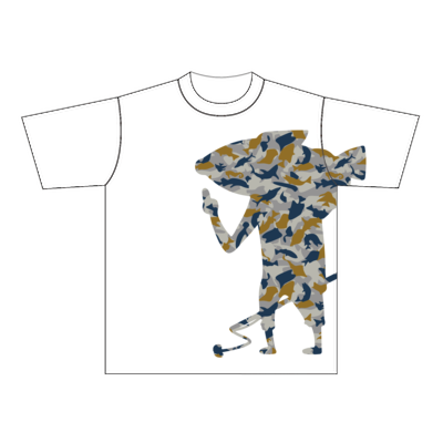 釣りよかでしょう。サンプル【C】オールオーバー ドライTシャツ(正面)(L)(ホワイト)