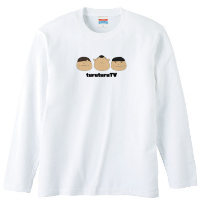 つるリキポーク顔Tシャツ（長袖）