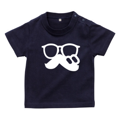 「 べ (まるべり) 」ロゴTシャツ文字白（ベビーTシャツ）