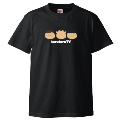つるリキポーク顔Tシャツ(黒)