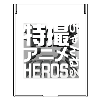 k2eizoロゴ（シルバー） フロストスクエアミラーM
