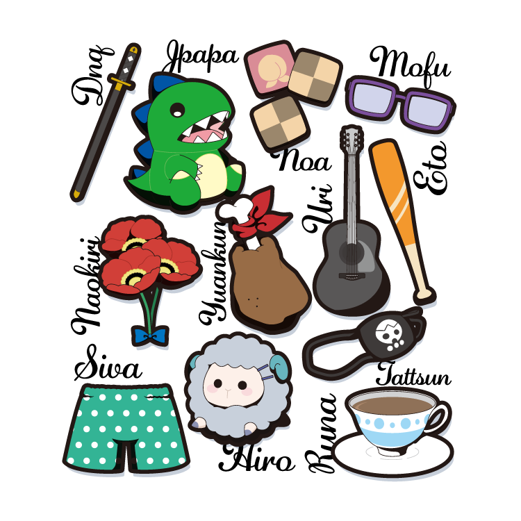 【カラフルピーチ】Tシャツ2023（メンバーモチーフ Ver.）A ホワイト