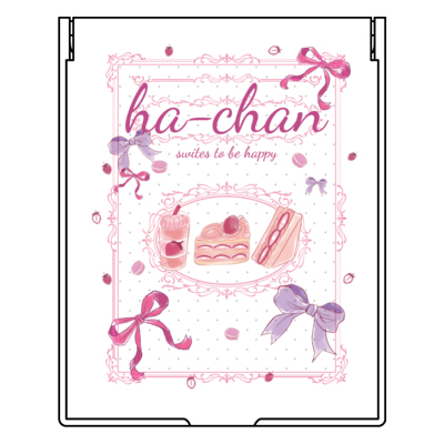 はーちゃん／ha-chan ファーストグッズ 記念ミラー〈スイーツリボン〉