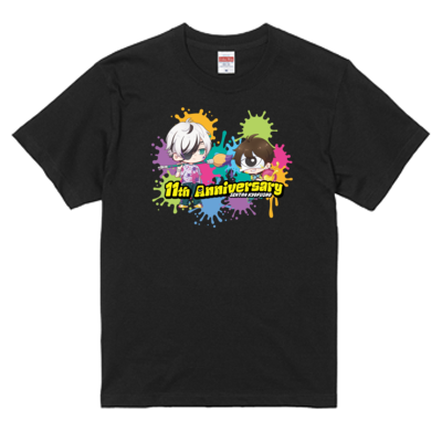 先端恐怖症サンプル 11周年Tシャツ A（ブラック）