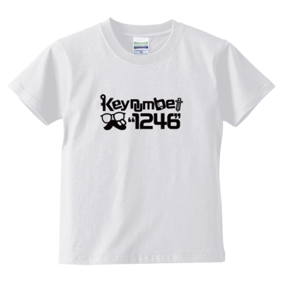 "1246"Tシャツ文字黒（キッズTシャツ）