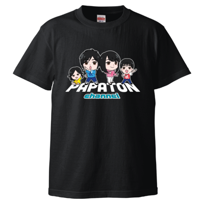 PAPATONオリジナルキャラクターTシャツ (ブラック)