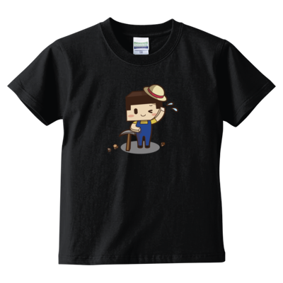ツルハシたこさん（5.6オンス ハイクオリティー Tシャツ<キッズ>）