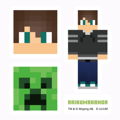 マイクラサンプル_ありくまかのあステッカー01