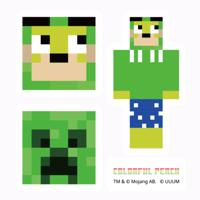 マイクラサンプル_カラフルピーチステッカー11