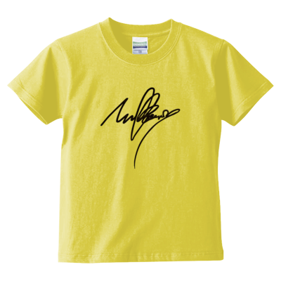 mulberry(サイン)Tシャツ文字黒（キッズTシャツ）
