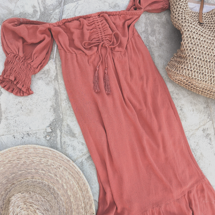 Tassel offshoulder one piece
