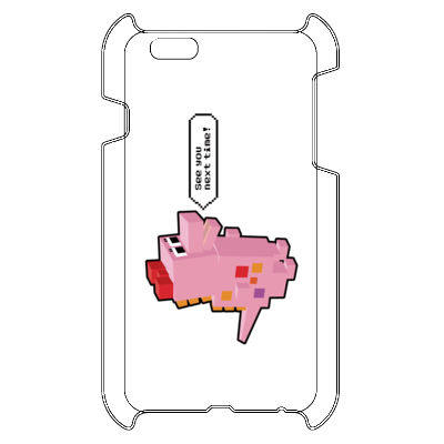 ブロック恐竜（ピンク） iPhone 6s Plus/6 Plus ハードカバーケース