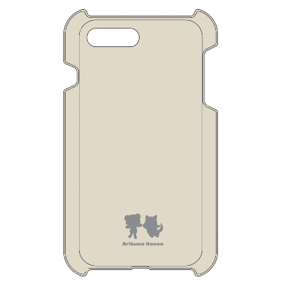 【ありくまかのあ】iPhone 8 Plus / 7 Plus対応 スマホケース（ベージュ）