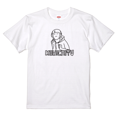 リスナーのお便りをガン無視するラジオTシャツ（フロント中央）（ホワイト）