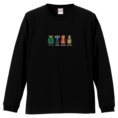 メインフェイズサンプル United Athle 5.6oz 長袖TシャツA（1.6インチリブ）（リブあり）（ブラック）
