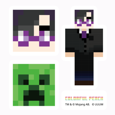 マイクラサンプル_カラフルピーチステッカー09