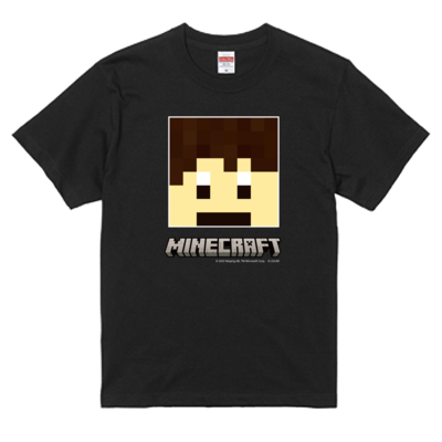 マイクラサンプル_かーぼんTシャツ(ブラック)
