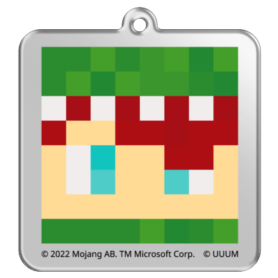 マイクラサンプル_カラフルピーチアクリルキーホルダー01