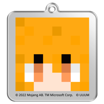 マイクラサンプル_カラフルピーチアクリルキーホルダー10