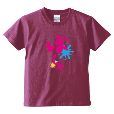 ばしゃTピンク(キッズTシャツ)