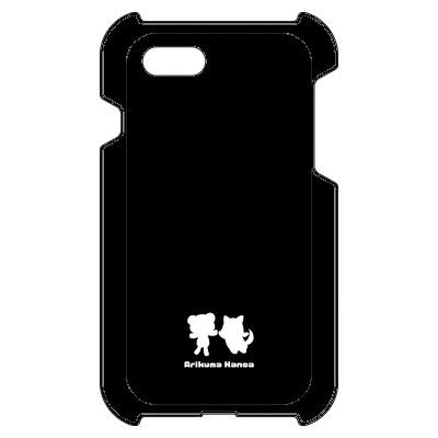 【ありくまかのあ】iPhone 8/iPhone 7/iPhone SE対応 スマホケース（ブラック）