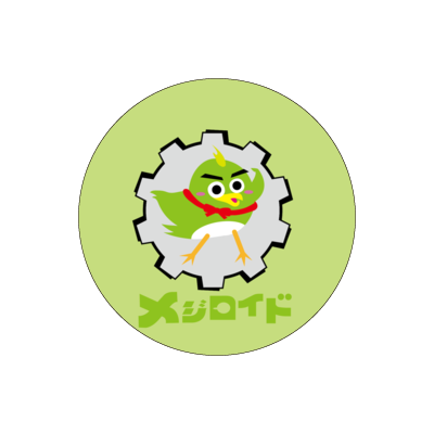 メジロイドロゴ 缶バッジ A