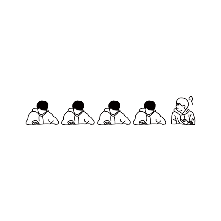 一人だけハブられてるクイズ番組Tシャツ（ホワイト）
