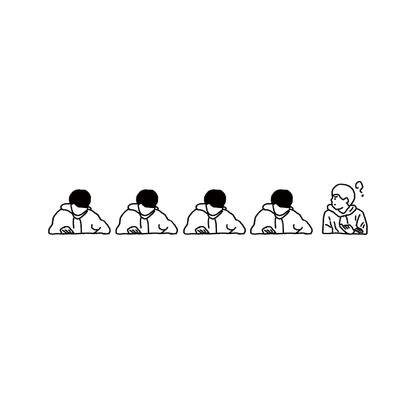 一人だけハブられてるクイズ番組Tシャツ（ホワイト）