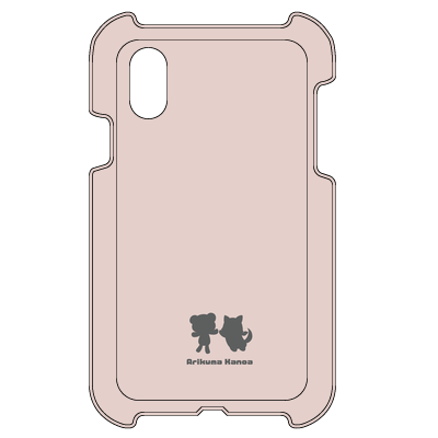 【ありくまかのあ】iPhone X / XS対応 スマホケース（ピンク）