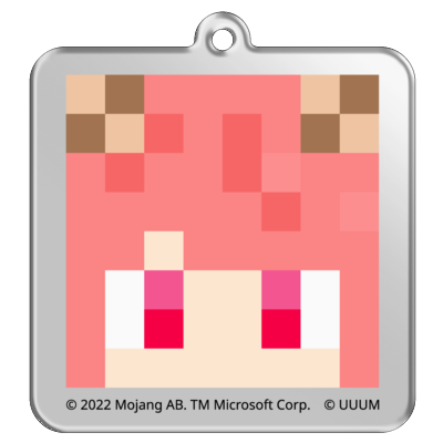 マイクラサンプル_カラフルピーチアクリルキーホルダー02