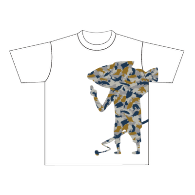 釣りよかでしょう。サンプル【C】 オールオーバー ドライTシャツ(正面)(M)(ホワイト)