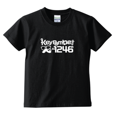 "1246"Tシャツ文字白（キッズTシャツ）