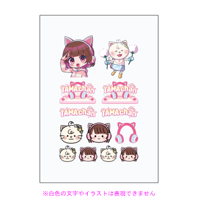 TAMAchanサンプル タトゥーシール（M）透明タイプ