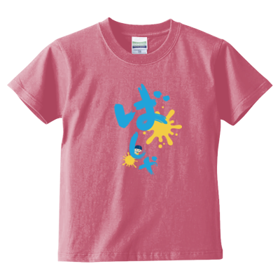 ばしゃTブルー(キッズTシャツ)