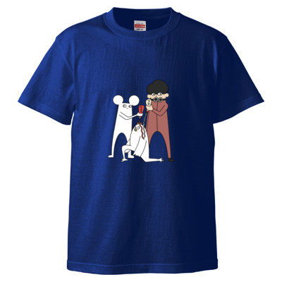 【はじめまして松尾です】ニワトリを食べようとしてるTシャツ