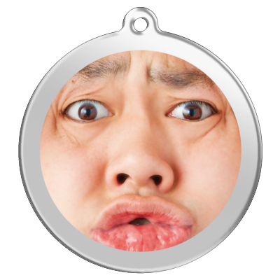 【サンプル対応品】円形キーホルダー【6cm/ナスカン】
