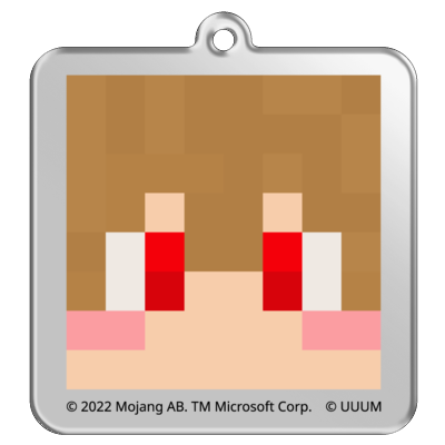 マイクラサンプル_カラフルピーチアクリルキーホルダー05