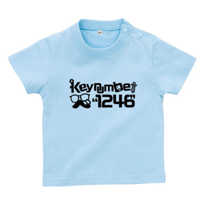"1246"Tシャツ文字黒（ベビーTシャツ）
