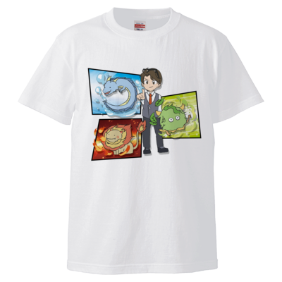【かつまたん】Tシャツ B（ホワイト）