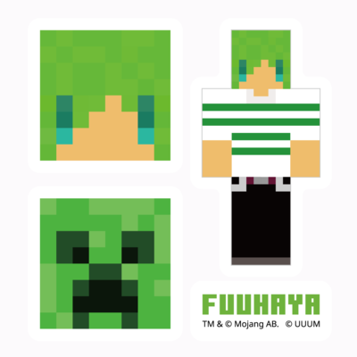 マイクラサンプル_ふうはやステッカー