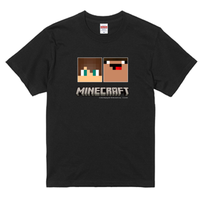 マイクラサンプル_ありくまかのあTシャツ(ブラック)