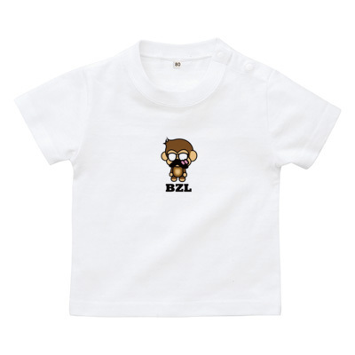 べりざるTシャツ文字黒（ベビーTシャツ）