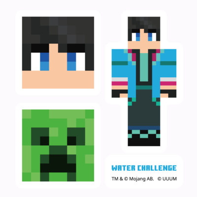 マイクラサンプル_ウォーターチャレンジステッカー