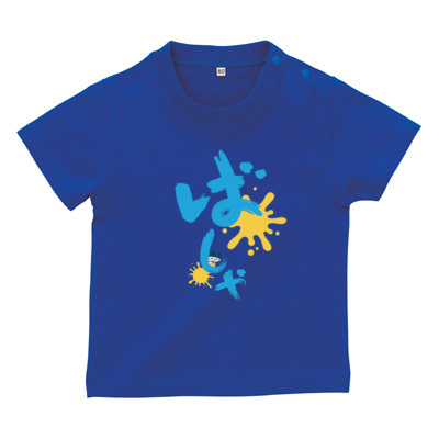ばしゃTブルー(ベビーTシャツ)