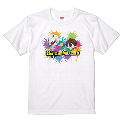 先端恐怖症サンプル 11周年Tシャツ A（ホワイト）L